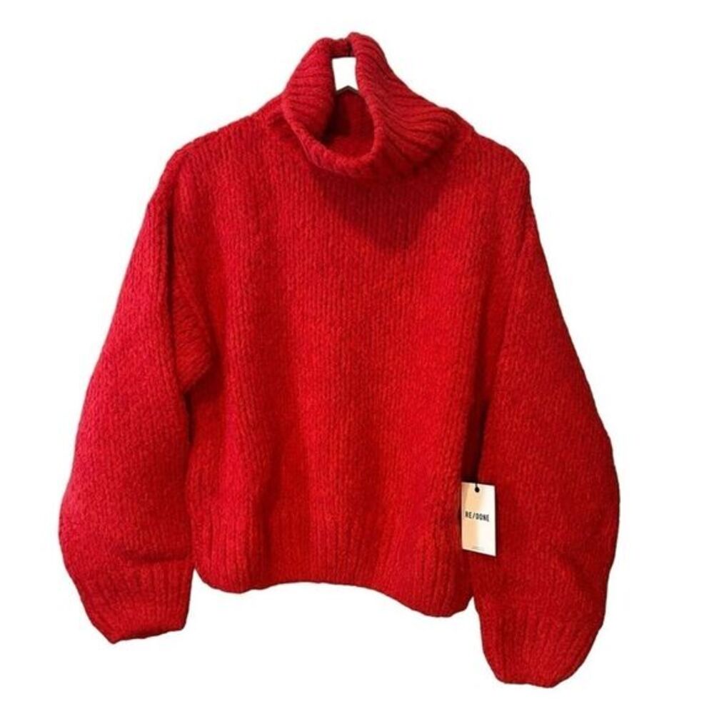 Re/Done Red Turtleneck Sweater